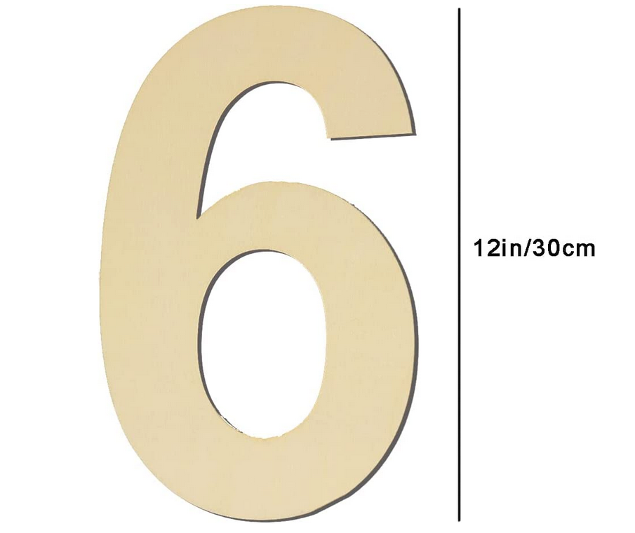 Large Wooden Numbers DIY