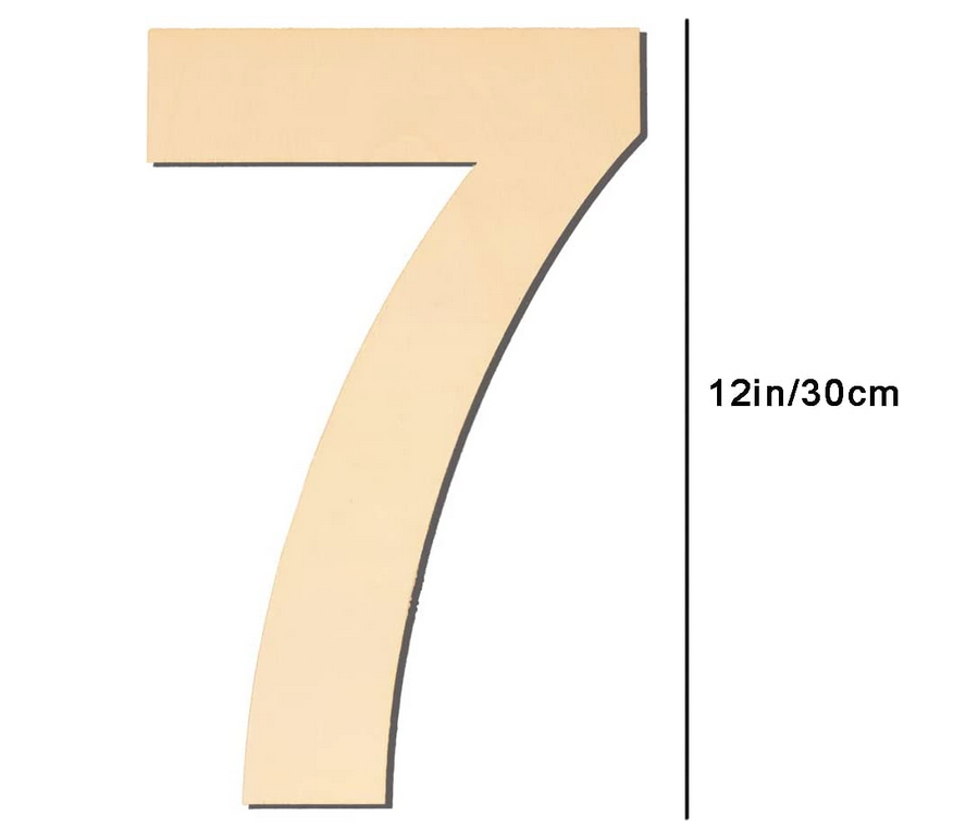 Large Wooden Numbers DIY