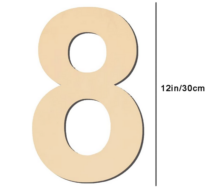Large Wooden Numbers DIY