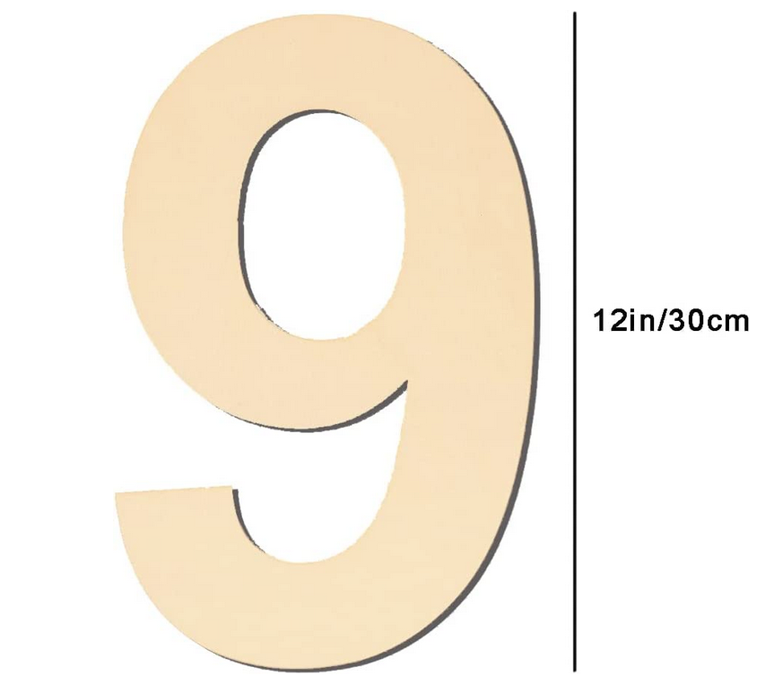 Large Wooden Numbers DIY