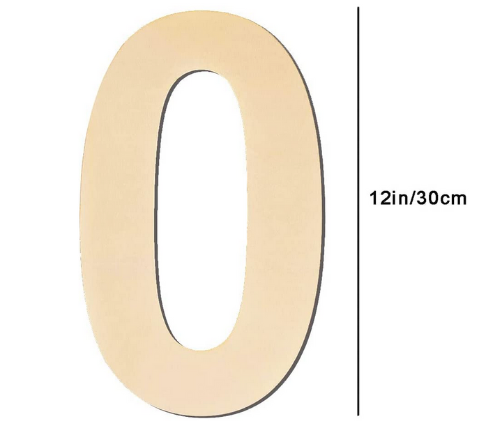 Large Wooden Numbers DIY