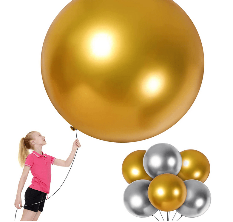 Extra Large Balloons Metallic colors (pack of 5pcs) - BigStuff.ae