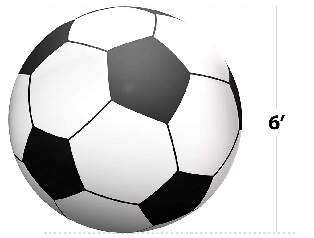 Giant Inflatable Football Ball (3 sizes) - BigStuff.ae