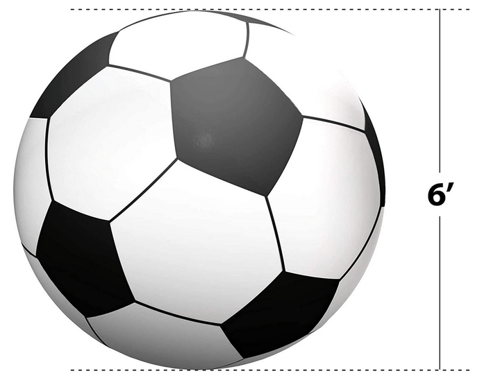 Giant Inflatable Football Ball (3 sizes) - BigStuff.ae