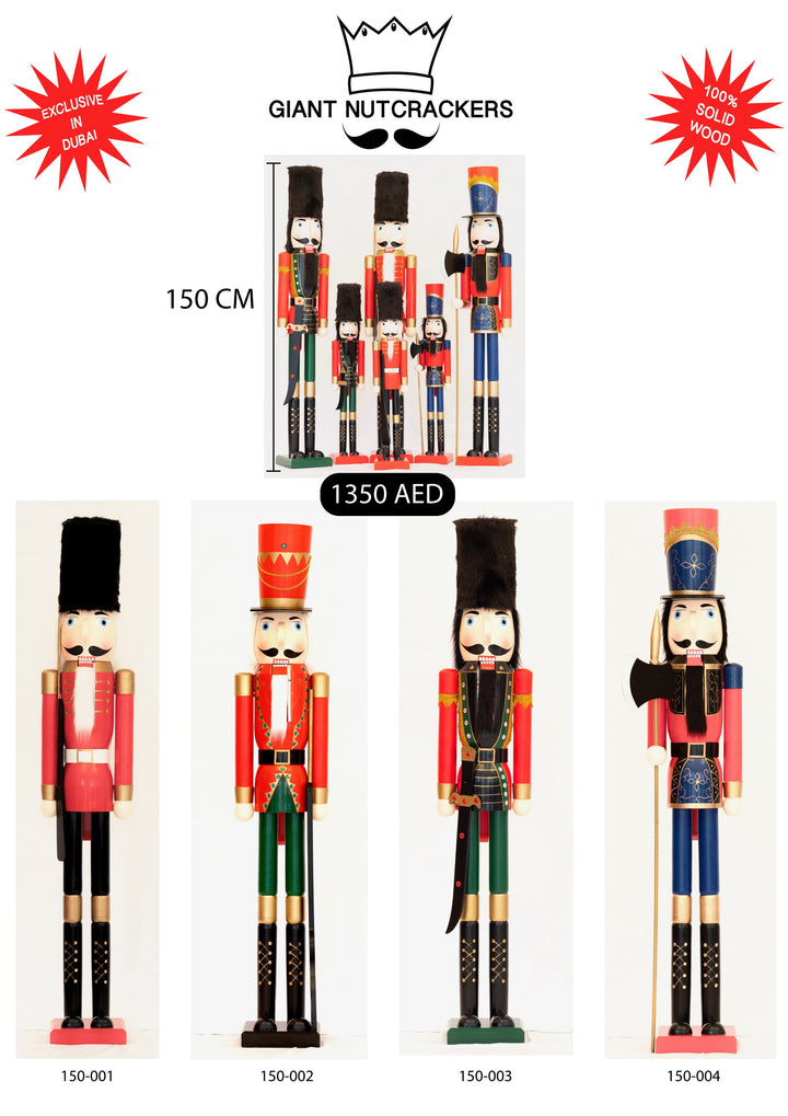 Giant Life Size Nutcracker - 100% solid wood - BigStuff.ae