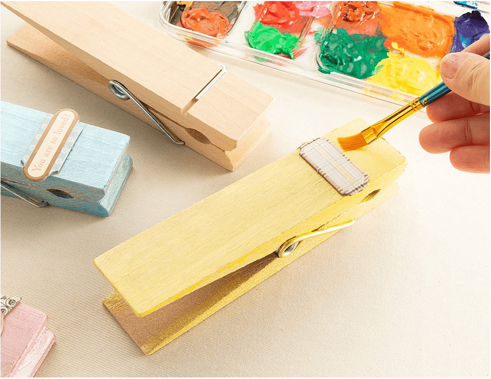 Giant Wooden Clothes Pins / Clips (pack of 10pcs) - BigStuff.ae