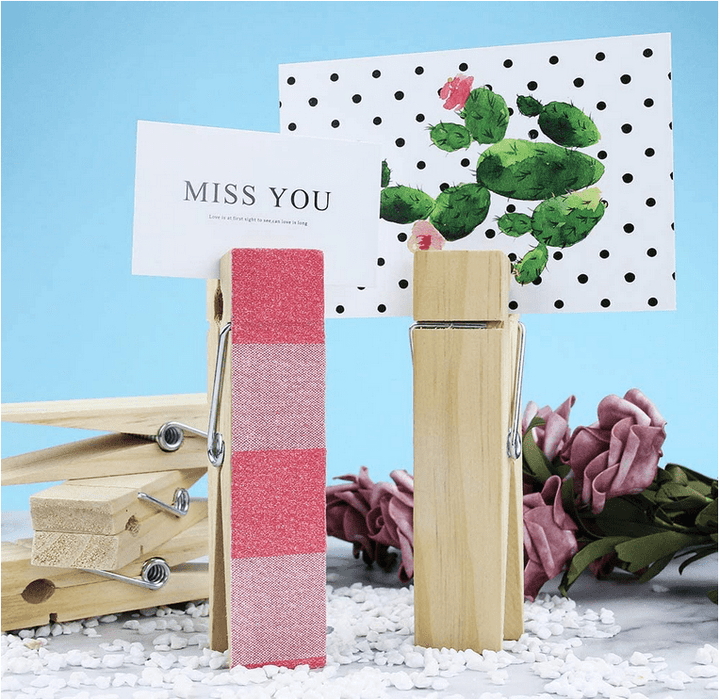 Giant Wooden Clothes Pins / Clips (pack of 10pcs) - BigStuff.ae