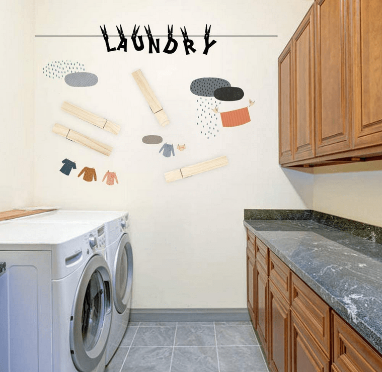 Giant Wooden Clothes Pins / Clips (pack of 10pcs) - BigStuff.ae