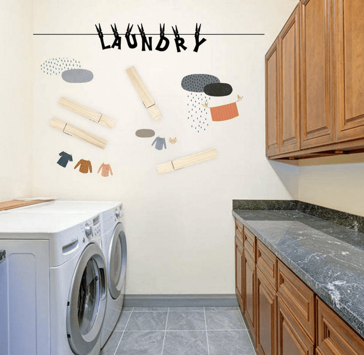 Giant Wooden Clothes Pins / Clips (pack of 10pcs) - BigStuff.ae