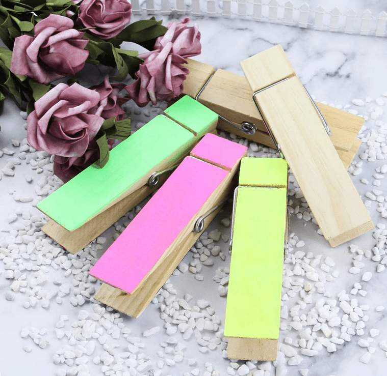 Giant Wooden Clothes Pins / Clips (pack of 10pcs) - BigStuff.ae
