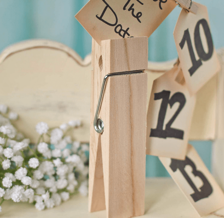 Giant Wooden Clothes Pins / Clips (pack of 10pcs) - BigStuff.ae