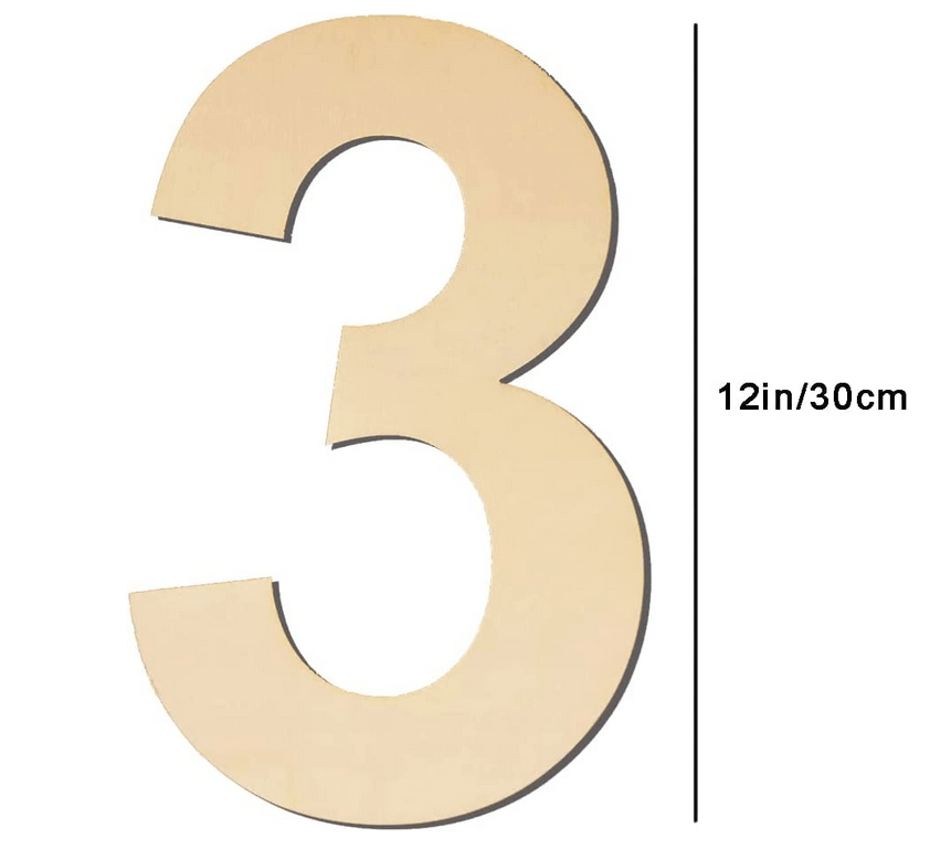 Large Wooden Numbers DIY - BigStuff.ae