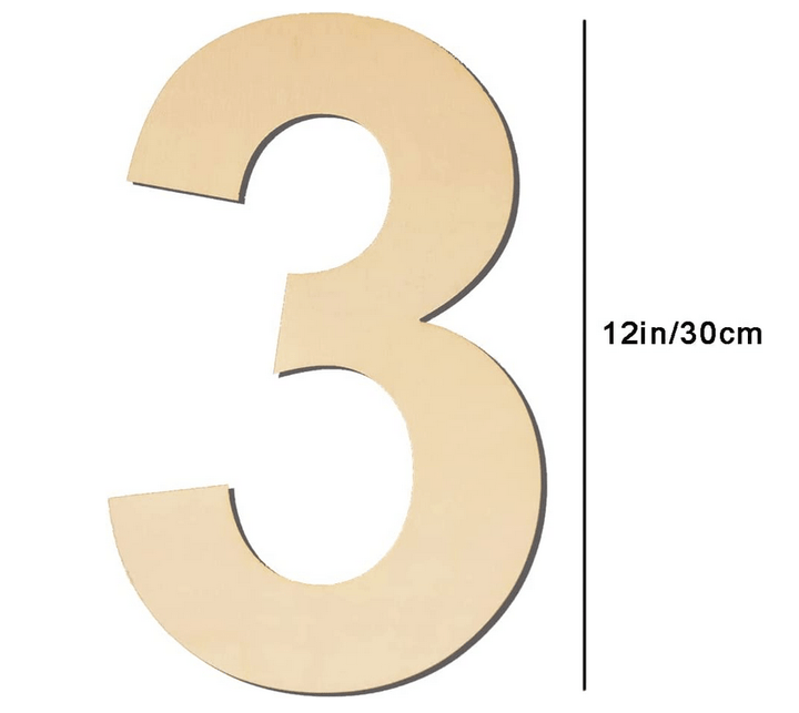 Large Wooden Numbers DIY - BigStuff.ae