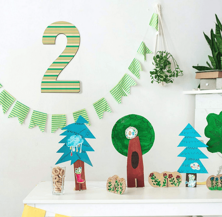 Large Wooden Numbers DIY - BigStuff.ae