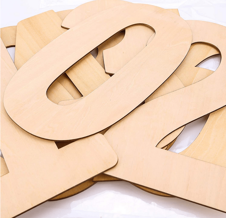 Large Wooden Numbers DIY - BigStuff.ae